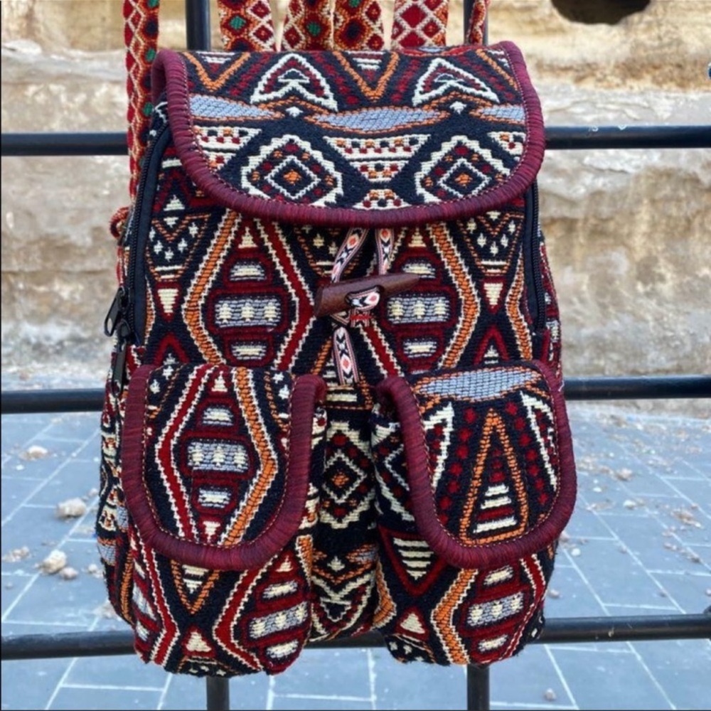 Turkish Kilim Boho Hippie Aztec Style Handmade Backpack